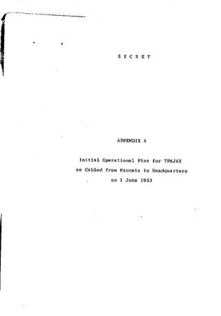 Operation Ajax Declassified PDF Appendix A