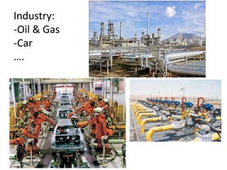 Industry:
‐Oil & Gas
‐Car
….
 