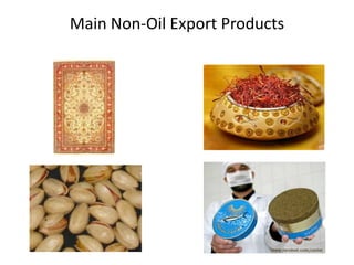 Main Non‐Oil Export Products
 