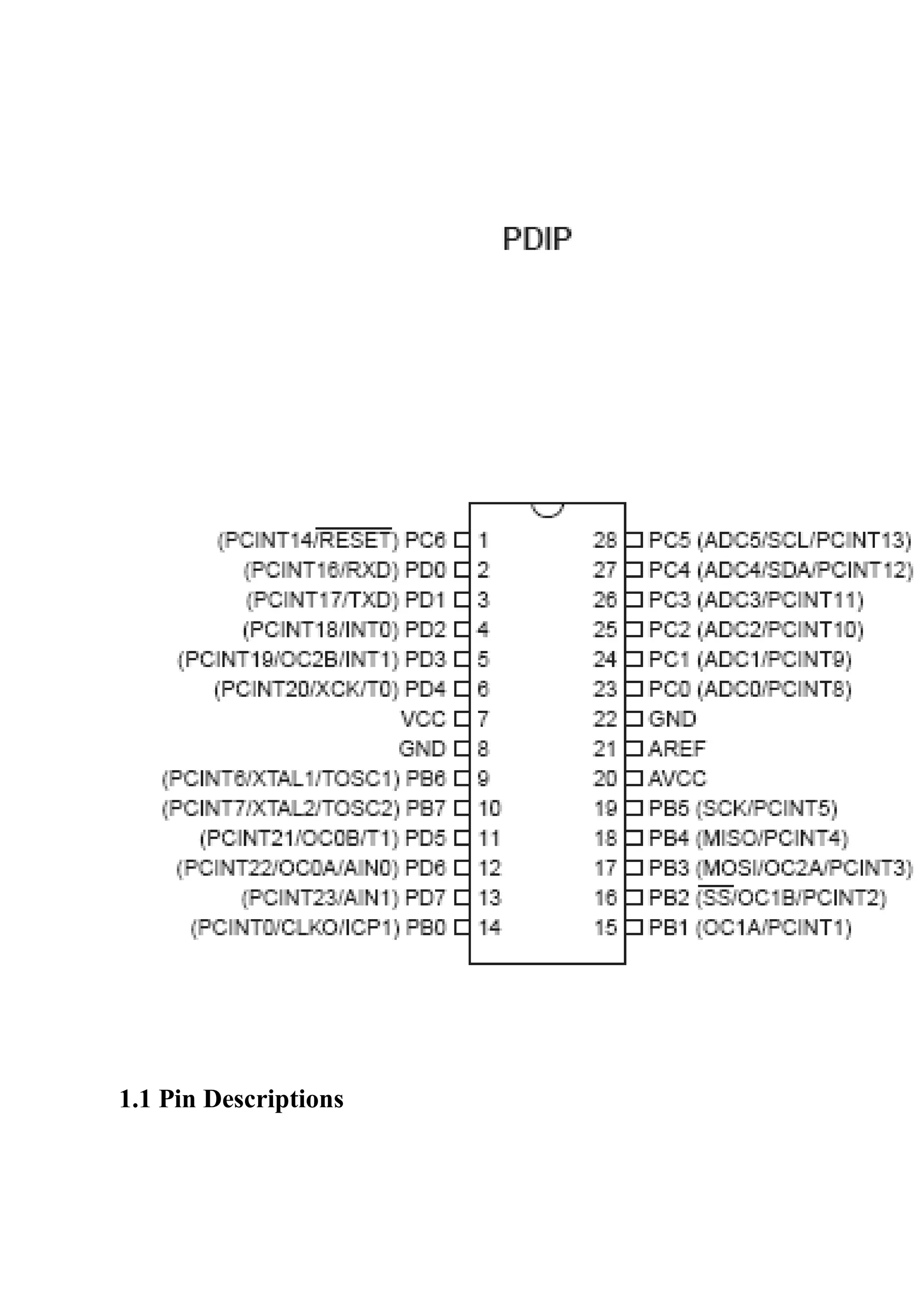 1.1 Pin Descriptions
 