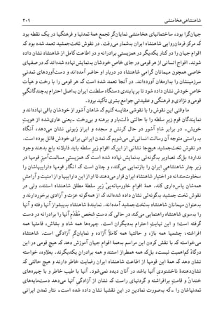 ‫ﺷﺎﻫﻨﺸﺎﻫﯽ‬‫ﻫﺨﺎﻣﻨﺸﯽ‬۳۰۹
‫ﺟﻬﺎﻥ‬‫ﻫﺨﺎﻣﻨﺸﯽ‬ ‫ﺳﺎﺧﺘﻤﺎﻬﻧﺎﯼ‬ ،‫ﺑﻮﺩ‬ ‫ﮔﺮﺍ‬‫ﳕﺎﻳﺎﻥ‬‫ﹺ‬‫ﺮ‬‫ﮔ‬‫ﺑﻮﺩ‬ ‫ﻧﻘﻄﻪ‬ ‫ﻳﮏ‬ ‫ﺩﺭ‬ ‫ﻓﺮﻫﻨﮕﻬﺎ‬ ‫ﻭ‬ ‫ﲤﺪﻬﻧﺎ‬ ‫ﳘﮥ‬ ‫ﲡﻤﻊ‬
‫ﮐە‬‫ﻓﺮﻣﺎﻥ‬ ‫ﻣﺮﮐﺰ‬‫ﺍﻳﺮﺍﻥ‬ ‫ﺷﺎﻫﻨﺸﺎﻩ‬ ‫ﺭﻭﺍﻳﯽ‬‫ﺑە‬‫ﻣﯽ‬ ‫ﴰﺎﺭ‬‫ﺭﻓﺖ‬.‫ﲣﺖ‬ ‫ﻧﻘﻮﺵ‬ ‫ﺩﺭ‬‫ﲨ‬‫ﮐە‬ ‫ﺑﻮﺩ‬ ‫ﺷﺪﻩ‬ ‫ﺗﻌﻤﺪ‬ ‫ﺸﻴﺪ‬
‫ﺍﻗﻮﺍﻡ‬‫ﳘﺰﻳﺴ‬ ‫ﺩﺭ‬ ‫ﻳﮑﺪﻳﮕﺮ‬ ‫ﮐﻨﺎﺭ‬ ‫ﺩﺭ‬ ‫ﺭﺍ‬ ‫ﺟﻬﺎﻥ‬‫ﹺ‬‫ﯽ‬‫ﺘ‬‫ﺩﺍ‬ ‫ﻧﺸﺎﻥ‬ ‫ﺷﺎﻫﻨﺸﺎﻩ‬ ‫ﺍﺯ‬ ‫ﮐﺎﻣﻞ‬ ‫ﺍﻃﺎﻋﺖ‬ ‫ﺩﺭ‬ ‫ﻭ‬ ‫ﺑﺮﺍﺩﺭﺍﻧﻪ‬‫ﺩﻩ‬
‫ﺷﻮﻧﺪ‬.‫ﻗﻮﻣ‬ ‫ﻫﺮ‬ ‫ﺍﺯ‬ ‫ﺍﻧﺴﺎﻧﯽ‬ ‫ﺍﻓﻮﺍﺝ‬‫ﯽ‬‫ﺟﺎﯼ‬ ‫ﺩﺭ‬‫ﹺ‬‫ﺹ‬‫ﺧﺎ‬‫ﺧﻮﺩﺷﺎﻥ‬‫ﺑە‬‫ﺷﺪﻩ‬ ‫ﻬﻧﺎﺩﻩ‬ ‫ﳕﺎﻳﺶ‬‫ﺍﻧﺪ‬‫ﮐە‬‫ﺻﻔﻬﺎﯼ‬ ‫ﺩﺭ‬
‫ﺧﺎﺻﯽ‬‫ﹺ‬‫ﯽ‬‫ﮔﺮﺍﻣ‬ ‫ﻣﻬﻤﺎﻧﺎﻥ‬ ‫ﳘﭽﻮﻥ‬‫ﺩﺭﺑﺎﺭ‬ ‫ﺩﺭ‬ ‫ﺷﺎﻫﻨﺸﺎﻩ‬‫ﺍﻭ‬‫ﺁﻣﺪﻩ‬ ‫ﺣﺎﺿﺮ‬‫ﺩﺳﺖ‬ ‫ﻭ‬ ‫ﺍﻧﺪ‬‫ﹺ‬‫ﯽ‬‫ﲤﺪﻧ‬ ‫ﺁﻭﺭﺩﻫﺎﯼ‬
‫ﺭﺍ‬ ‫ﺳﺮﺯﻣﻴﻨﺸﺎﻥ‬‫ﺑە‬‫ﺁﻭﺭﺩﻩ‬ ‫ﺍﺭﻣﻐﺎﻥ‬‫ﺍﻧﺪ‬.‫ﺗ‬ ‫ﺁﳒﺎ‬ ‫ﺩﺭ‬‫ﺍﺳﺖ‬ ‫ﺷﺪﻩ‬ ‫ﻌﻤﺪ‬‫ﮐە‬‫ﺑﺎ‬ ‫ﺭﺍ‬ ‫ﻗﻮﻣﯽ‬ ‫ﻫﺮ‬‫ﺭﺧﺖ‬‫ﻫﻴﺄﺕ‬ ‫ﻭ‬
‫ﹺ‬‫ﺹ‬‫ﺧﺎ‬‫ﺍﻳﺮﺍﻥ‬ ‫ﺳﻠﻄﻨﺖ‬ ‫ﺩﺳﺘﮕﺎﻩ‬ ‫ﭘﺎﺑﻨﺪﯼ‬ ‫ﺑﺮ‬ ‫ﺗﺎ‬ ‫ﺷﻮﺩ‬ ‫ﺩﺍﺩﻩ‬ ‫ﻧﺸﺎﻥ‬ ‫ﺧﻮﺩﺵ‬‫ﺑە‬‫ﺍﺣﺘﺮﺍﻡ‬ ‫ﺍﺻﻞ‬‫ﺑە‬‫ﹺ‬‫ﯽ‬‫ﭼﻨﺪﮔﺎﻧﮕ‬
‫ﹺ‬‫ﯽ‬‫ﻋﻘﻴﺪﺗ‬ ‫ﻭ‬ ‫ﻓﺮﻫﻨﮕﯽ‬ ‫ﻭ‬ ‫ﻧﮋﺍﺩﯼ‬ ‫ﻭ‬ ‫ﻗﻮﻣﯽ‬‫ﺑﺮﻭﺩ‬ ‫ﺗﺄﮐﻴﺪ‬ ‫ﺑﺸﺮﯼ‬ ‫ﺟﻮﺍﻣﻊ‬.
‫ﻣﺎ‬‫ﻣﻘﺎﻳﺴﻪ‬ ‫ﻧﻘﻮﺷﯽ‬ ‫ﺑﺎ‬ ‫ﺭﺍ‬ ‫ﻧﻘﻮﺵ‬ ‫ﺍﻳﻦ‬ ‫ﻭﻗﺘﯽ‬‫ﮐﻨﻴﻢ‬‫ﮐە‬‫ﻬﻧﺎﺩﻩ‬ ‫ﺑﺎﻗﯽ‬ ‫ﺧﻮﺩﺷﺎﻥ‬ ‫ﺍﺯ‬ ‫ﺁﺷﻮﺭ‬ ‫ﺷﺎﻫﺎﻥ‬‫ﺍﻧﺪ‬‫ﻭ‬
‫ﺫﻟﺖ‬ ‫ﺣﺎﻟﺘﯽ‬ ‫ﺑﺎ‬ ‫ﺭﺍ‬ ‫ﺳﻠﻄﻪ‬ ‫ﹺ‬‫ﺮ‬‫ﺯﻳ‬ ‫ﻗﻮﻡ‬ ‫ﳕﺎﻳﻨﺪﮔﺎﻥ‬‫ﺑﺮﻫﻨﻪ‬ ‫ﻭ‬ ‫ﺑﺎﺭ‬‫ﺑﯽ‬ ‫ﻭ‬‫ﺭﺧﺖ‬‫۔‬‫ﻋﺎﺭﯼ‬ ‫ﻳﻌﻨﯽ‬‫ﺍﺯ‬ ‫ﺷﺪﻩ‬ِ‫ﺖ‬‫ﻫﻮﻳ‬
‫ﺧﻮﻳﺶ‬‫۔‬ِ‫ﻩ‬‫ﺷﺎ‬ ‫ﺑﺮﺍﺑﺮ‬ ‫ﺩﺭ‬‫ﻣﯽ‬ ‫ﻧﺸﺎﻥ‬ ‫ﺯﺑﻮﻧﯽ‬ ‫ﺍﺑﺮﺍﺯ‬ ‫ﻭ‬ ‫ﺳﺠﺪﻩ‬ ‫ﻭ‬ ‫ﮐﺮﻧﺶ‬ ‫ﺣﺎﻝ‬ ‫ﺩﺭ‬ ‫ﺁﺷﻮﺭ‬‫ﺁﻧﮕﺎﻩ‬ ،‫ﺩﻫﺪ‬
‫ﺑە‬‫ﺭ‬‫ﺍﺳﺘﯽ‬‫ﺍﻧﺴﺎﻧﯽ‬ ‫ﺭﺳﺎﻟﺖ‬ ‫ﺁﻥ‬ ‫ﻣﺘﻮﺟﻪ‬‫ﻣﯽ‬ ‫ﺋﯽ‬‫ﺷﻮ‬‫ﻳﻢ‬‫ﮐە‬‫ﺧﻮﺩ‬ ‫ﺑﺮﺍﯼ‬ ‫ﺍﻳﺮﺍﻧﯽ‬ ‫ﲤﺪﻥ‬‫ﺵ‬‫ﺍﺳﺖ‬ ‫ﺑﻮﺩﻩ‬ ‫ﻗﺎﺋﻞ‬.
‫ﲣ‬ ‫ﻧﻘﻮﺵ‬ ‫ﺩﺭ‬‫ﺖ‬‫ﻫﻴﭻ‬ ‫ﲨﺸﻴﺪ‬‫ﺍﺯ‬ ‫ﻧﺸﺎﻧﯽ‬ ‫ﺟﺎ‬‫ﺍﻳﻦ‬‫ﮐە‬‫ﻭﺟﻮﺩ‬ ‫ﺑﺪﻫﻨﺪ‬ ‫ﺑﺎﺝ‬ ‫ﺫﻟﻴﻼﻧﻪ‬ ‫ﺑﺎﻳﺪ‬ ‫ﺳﻠﻄﻪ‬ ‫ﹺ‬‫ﺮ‬‫ﺯﻳ‬ ‫ﺍﻗﻮﺍﻡ‬
‫ﻧﺪﺍﺭﺩ؛‬‫ﺑﻞ‬‫ﮐە‬‫ﺗﺼﺎﻭﻳﺮ‬‫ﺑە‬‫ﮔﻮﻧﻪ‬‫ﺋﯽ‬‫ﺑە‬‫ﺍﺳﺖ‬ ‫ﺷﺪﻩ‬ ‫ﻬﻧﺎﺩﻩ‬ ‫ﳕﺎﻳﺶ‬‫ﮐە‬‫ﹺ‬‫ﯽ‬‫ﳘﺰﻳﺴﺘ‬‫ﻣﺴﺎﳌﺖ‬‫ﹺ‬‫ﺰ‬‫ﺁﻣﻴ‬‫ﻗﻮﻣﻬﺎ‬‫ﺩﺭ‬
‫ﭼﺘﺮ‬ ‫ﺯﻳﺮ‬‫ﹺ‬‫ﯽ‬‫ﺷﺎﻫﻨﺸﺎﻫ‬‫ﻣﯽ‬ ‫ﺑﺎﺯﳕﺎﻳﯽ‬ ‫ﺭﺍ‬ ‫ﺍﻳﺮﺍﻥ‬‫ﺍﺳﺖ‬ ‫ﭼﻨﺎﻥ‬ ‫ﻭ‬ ،‫ﮐﻨﺪ‬‫ﮐە‬‫ﺍﻧﮕﺎﺭ‬‫ﻗﻮﻣﻬﺎ‬‫ﺩﺍﺭﺍﻳﻴﻬ‬‫ﺎﺷﺎﻥ‬‫ﺭﺍ‬
‫ﺳﺨﺎﻭﺕ‬‫ﻣﻨﺪﺍ‬‫ﻣﯽ‬ ‫ﻗﺮﺍﺭ‬ ‫ﺍﻳﺮﺍﻥ‬ ‫ﺷﺎﻫﻨﺸﺎﻩ‬ ‫ﺍﺧﺘﻴﺎﺭ‬ ‫ﺩﺭ‬ ‫ﻧﻪ‬‫ﹺ‬‫ﺶ‬‫ﺁﺭﺍﻣ‬ ‫ﻭ‬ ‫ﺍﻣﻨﻴﺖ‬ ‫ﺍﺯ‬ ‫ﻭ‬ ‫ﺩﺍﺭﺍﻳﻴﻬﺎ‬ ‫ﺍﻳﻦ‬ ‫ﺍﺯ‬ ‫ﺍﻭ‬ ‫ﺗﺎ‬ ‫ﺩﻫﻨﺪ‬
‫ﳘﻪ‬‫ﺷﺎﻥ‬‫ﭘﺎﺱ‬‫ﺩﺍﺭ‬‫ﮐﻨﺪ‬ ‫ﯼ‬.‫ﹺ‬‫ﻡ‬‫ﺍﻗﻮﺍ‬ ‫ﳘﮥ‬‫ﺧﺎﻭﺭﻣﻴﺎﻧﻪ‬ْ‫ﯽ‬‫ﻳ‬‫ﺷﺎﻫﻨﺸﺎﻩ‬ ‫ﻣﻄﻠﻖ‬ ‫ﺳﻠﻄﮥ‬ ‫ﹺ‬‫ﺮ‬‫ﺯﻳ‬‫ﺍﺳﺘ‬‫ﺩﺭ‬ ‫ﻭﻟﯽ‬ ،‫ﻨﺪ‬
‫ﲨﺸﻴﺪ‬ ‫ﲣﺖ‬ ‫ﻧﻘﻮﺵ‬‫ﺑە‬‫ﮔﻮﻧﻪ‬‫ﺷﺪﻩ‬ ‫ﺩﺍﺩﻩ‬ ‫ﻧﺸﺎﻥ‬ ‫ﺋﯽ‬‫ﺍﻧﺪ‬‫ﮐە‬‫ﳘﻪ‬ ‫ﺍﺯ‬‫ﻭ‬ ‫ﺑﺮﺧﻮﺭﺩﺍﺭﻧﺪ‬ ‫ﺁﺯﺍﺩﯼ‬ ‫ﻭ‬ ‫ﻋﺰﺕ‬ ‫ﮔﻮﻧﻪ‬
‫ﺑە‬‫ﻋﻨﻮﺍﻥ‬‫ﺷﺎﻫﻨﺸﺎﻩ‬ ‫ﻣﻬﻤﺎﻧﺎﻥ‬‫ﺑە‬‫ﲣﺖ‬‫ﺁﻣﺪﻩ‬ ‫ﲨﺸﻴﺪ‬‫ﺍﻧﺪ‬.‫ﺷﺎﻫﻨﺸﺎﻩ‬ ‫ﳕﺎﻳﻨﺪﮤ‬‫ﺑە‬‫ﺁﻬﻧﺎ‬ ‫ﻭ‬ ‫ﺭﻓﺘﻪ‬ ‫ﺁﻬﻧﺎ‬ ‫ﭘﻴﺸﻮﺍﺯ‬
‫ﺭﺍ‬‫ﺑە‬‫ﻣﯽ‬ ‫ﺭﺍﻫﻨﻤﺎﻳﯽ‬ ‫ﺷﺎﻫﻨﺸﺎﻩ‬ ‫ﺳﻮﯼ‬‫ﺩﺭ‬ ‫ﮐﻨﺪ‬‫ﮐە‬ ‫ﺣﺎﻟﯽ‬ِ‫ﺖ‬‫ﺩﺳ‬‫ﺩﺳﺖ‬ ‫ﺩﺭ‬ ‫ﺑﺮﺍﺩﺭﺍﻧﻪ‬ ‫ﺭﺍ‬ ‫ﺁﻬﻧﺎ‬ ‫ﹺ‬‫ﻡ‬ّ‫ﺪ‬‫ﹶ‬‫ﻘ‬ُ‫ﻣ‬ ‫ﺷﺨﺺ‬
ِ‫ﺖ‬‫ﻬﻧﺎﻳ‬ ‫ﺍﻳﻦ‬ ‫ﻭ‬ ‫ﺍﺳﺖ؛‬ ‫ﮔﺮﻓﺘﻪ‬‫ﺍﺣﺘﺮﺍﻡ‬‫ﺑە‬‫ﺍﺳﺖ‬ ‫ﺩﻳﮕﺮﺍﻥ‬.‫ﭼﻬﺮﻩ‬‫ﳘﻪ‬ ‫ﻗﺎﻣﺘﻬﺎ‬ ،‫ﺑﺸﺎﺵ‬ ‫ﻭ‬ ‫ﺷﺎﺩ‬ ‫ﳘﻪ‬ ‫ﻫﺎ‬
،‫ﺍﻓﺮﺍﺷﺘﻪ‬‫ﮐﺎﻣ‬ ‫ﳘﻪ‬ ‫ﺣﺎﻟﺘﻬﺎ‬ ‫ﻭ‬ ،‫ﺑﺎﺯ‬ ‫ﳘﻪ‬ ‫ﭼﺸﻤﻬﺎ‬‫ﹰ‬‫ﻼ‬‫ﺁﺯﺍﺩ‬‫ﳕﺎﻳﺎﻥ‬ ‫ﻭ‬ ‫ﻩ‬‫ﺁﺯﺍﺩﮔﯽ‬ ‫ﹺ‬‫ﺮ‬‫ﮔ‬‫ﺍﺳﺖ‬.‫ﺷﺎﻫﻨﺸﺎﻩ‬
‫ﻣﯽ‬‫ﺧﻮﺍﺳﺘﻪ‬‫ﮐە‬‫ﻣﺮﺍﺳﻢ‬ ‫ﺍﻳﻦ‬ ‫ﮐﺮﺩﻥ‬ ‫ﻧﻘﺶ‬ ‫ﺑﺎ‬‫ﺑە‬‫ﳘ‬‫ﺍﻗﻮﺍ‬ ‫ﮥ‬‫ﹺ‬‫ﻡ‬‫ﺩﻫﺪ‬ ‫ﺁﻣﻮﺯﺵ‬ ‫ﺟﻬﺎﻥ‬‫ﮐە‬‫ﺍﻳﻦ‬ ‫ﺩﺭ‬ ‫ﻗﻮﻣﯽ‬ ‫ﻫﻴﭻ‬
‫ﮐﻢ‬ ْ‫ﻩ‬‫ﺩﺭﮔﺎ‬،‫ﻧﻴﺴﺖ‬ ‫ﺍﳘﻴﺖ‬‫ﺑﻞ‬‫ﮐە‬‫ﳘﻄﺮﺍﺯ‬ ‫ﳘﻪ‬‫ﺍﺳﺘ‬ِ‫ﻥ‬‫ﺑﺮﺍﺩﺭﺍ‬ ‫ﳘﻪ‬ ‫ﻭ‬ ‫ﻨﺪ‬‫ﻳﮑﺪﻳﮕﺮﻧﺪ‬.‫ﺑﻌﻼﻭﻩ‬،‫ﺧﻮﺍﺳﺘﻪ‬
‫ﺩﻫﺪ‬ ‫ﻧﺸﺎﻥ‬‫ﮐە‬‫ﳘﮥ‬‫ﺍﻳﻦ‬‫ﻗﻮﻣﻬﺎ‬‫ﺣﺎﻟﺘﯽ‬ ‫ﻫﻴﭻ‬ ‫ﻭ‬ ‫ﺩﺍﺭﻧﺪ‬ ‫ﺧﺎﻃﺮ‬ ‫ﺭﺿﺎﻳﺖ‬ ‫ﺍﻳﺮﺍﻥ‬ ‫ﺷﺎﻫﻨﺸﺎﻩ‬ ‫ﺍﻃﺎﻋﺖ‬ ‫ﺍﺯ‬‫ﮐە‬
‫ﻧﺸﺎﻥ‬‫ﺩﻫﻨﺪﮤ‬‫ﹺ‬‫ﯼ‬‫ﻧﺎﺧﺸﻨﻮﺩ‬‫ﳕﯽ‬ ‫ﺩﻳﺪﻩ‬ ‫ﺁﻧﺎﻥ‬ ‫ﺩﺭ‬ ‫ﺑﺎﺷﺪ‬ ‫ﺁﻬﻧﺎ‬‫ﺷﻮﺩ‬.‫ﭼﻬﺮﻩ‬ ‫ﺑﺎ‬ ‫ﻭ‬ ‫ﺧﺎﻃﺮ‬ ‫ﻃﻴﺐ‬ ‫ﺑﺎ‬ ‫ﺁﻬﻧﺎ‬‫ﻫﺎﯼ‬
‫ﹾ‬‫ﻥ‬‫ﺧﻨﺪﺍ‬‫ﻣﯽ‬ ‫ﺁﻬﻧﺎ‬ ‫ﹺ‬‫ﯽ‬‫ﺁﺯﺍﺩﮔ‬ ‫ﺍﺯ‬ ‫ﻧﺸﺎﻥ‬ ‫ﮐە‬ ‫ﺭﺍﺳﺖ‬ ‫ﮔﺮﺩﻬﻧﺎﯼ‬ ‫ﻭ‬ ‫ﺑﺮﺍﻓﺮﺍﺷﺘﻪ‬ ِ‫ﺖ‬‫ﻗﺎﻣ‬ ‫ﻭ‬‫ﺩﻫﺪ‬‫ﺩﺳﺖ‬‫ﻣﺎﻳﻪ‬‫ﻫﺎﯼ‬
‫ﲤﺪﻬﻧ‬‫ﺎﺷﺎﻥ‬‫ﺭﺍ‬‫۔‬‫ﮐﻪ‬‫ﺑە‬‫ﺻﻮﺭ‬‫ﺩﺍﺩﻩ‬ ‫ﻧﺸﺎﻥ‬ ‫ﻧﻘﺸﻬﺎ‬ ‫ﺍﻳﻦ‬ ‫ﺩﺭ‬ ‫ﳕﺎﺩﻳﻦ‬ ‫ﺕ‬‫ﺷﺪﻩ‬‫ﺍﺳﺖ‬‫۔‬‫ﺍﻳﺮﺍﻧﯽ‬ ‫ﲤﺪﻥ‬ ‫ﻧﺜﺎﺭ‬
 