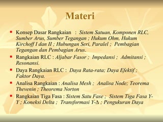 I Rangkaian Listrik Kirchoff