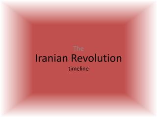 The
Iranian Revolution
      timeline
 