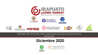 Diciembre 2020
REPORTE DE V�CTIMAS POR HOMICIDIO DOLOSO MUNICIPIO DE
IRAPUATO
 