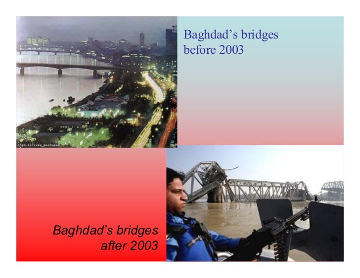 segdirb s dadhgab 3002 erofeb baghdad s bridges baghdad before and after