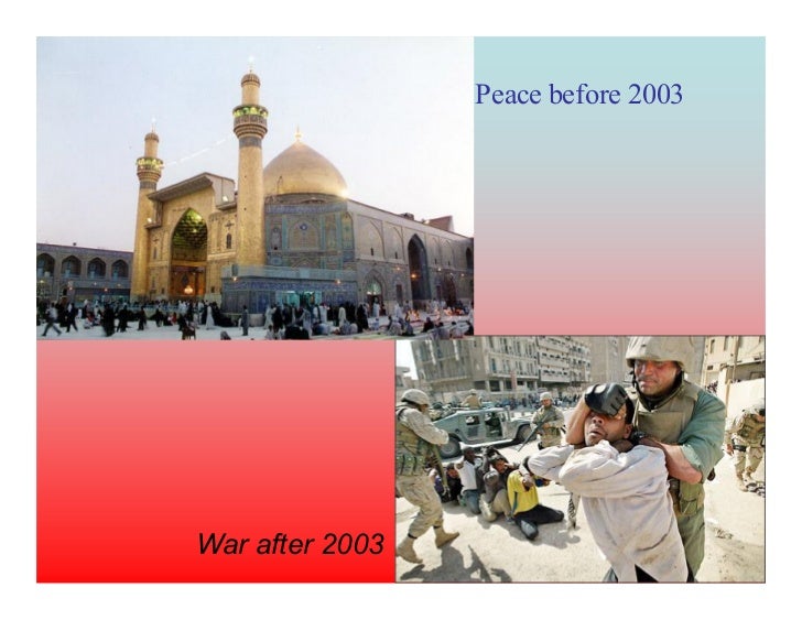 Iraq Before and after War Slide 13