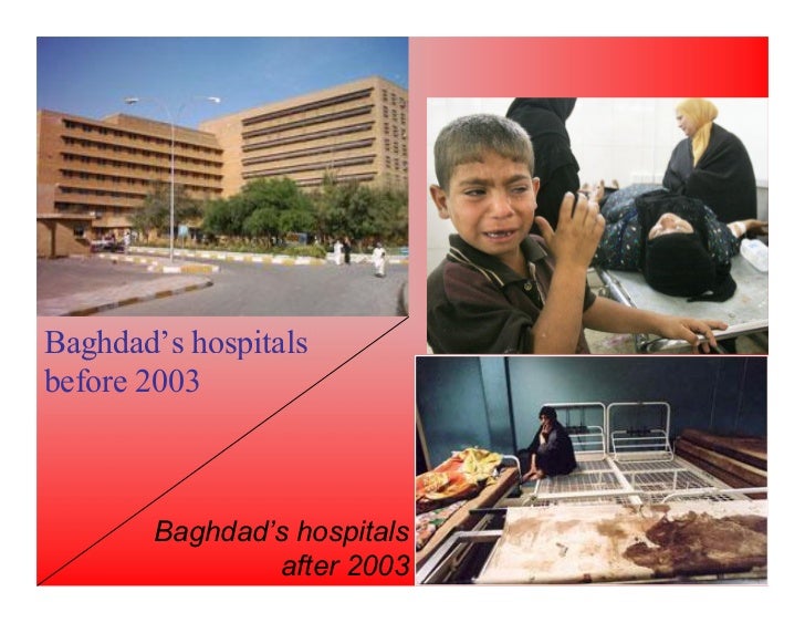 Iraq Before and after War Slide 14