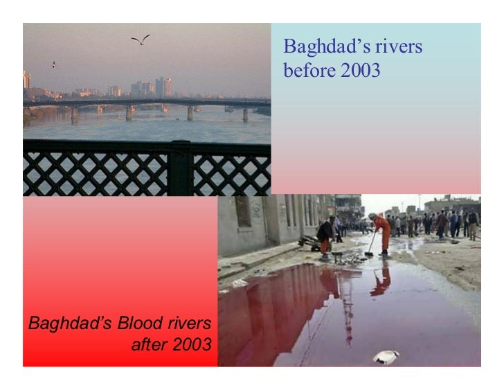 Iraq Before and after War Slide 19