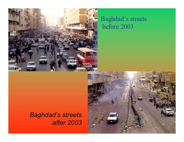 Iraq Before and after War Slide 2