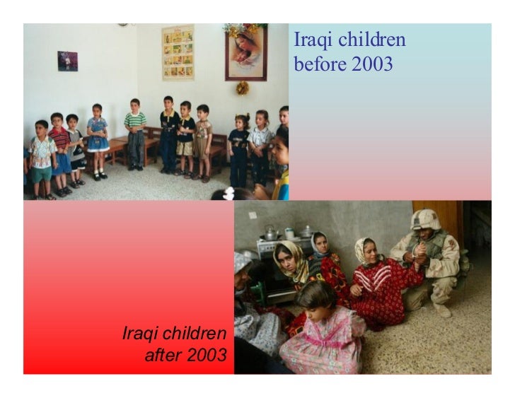 Iraq Before and after War Slide 21