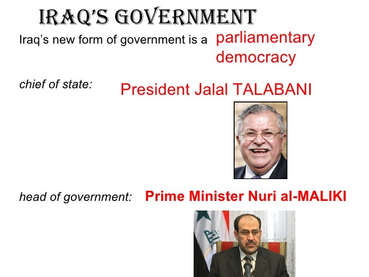 iraq and iran iraq form of government