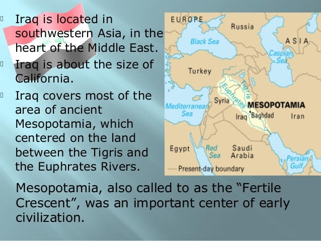 iraq cultural project size of iraq