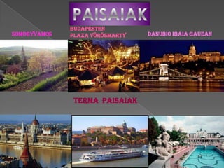 BUDAPESTEN
Somogyvamos   PLAZA Vörösmarty   DANUBIO IBAIA GAUEAN




               TERMA PAISAIAK
 