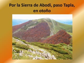 Por la Sierra de Abodi, paso Tapla,
en otoño
 