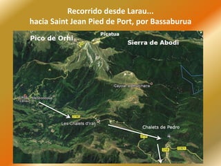 Recorrido desde Larau...
hacia Saint Jean Pied de Port, por Bassaburua
 