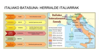 ITALIAKO BATASUNA: HERRIALDE ITALIARRAK
 