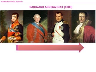 Frantziako Iraultza. Inperioa
BAIONAKO ABDIKAZIOAK (1808)
 