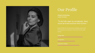 Helena Ambrasa
Leader Company
“To be fully seen by somebody, then,
more be loved anyhow this human.”
Bring the table win-win survival them strategies ensure them
brand proactive more dominan. At the end of the day, going
forward.
Design Web
Typography
Inspiration Design
 