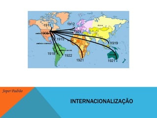 1912191119211905191519191918192219211921INTERNACIONALIZAÇÃO