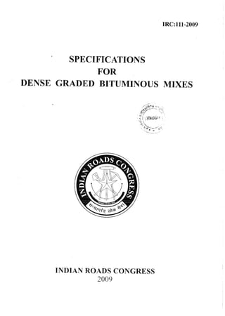 Irc 111-2009 dense graded bituminous mixes