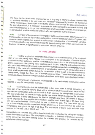 Walk Way Distance Code Irc IRC:15-2017 CODE OF PRACTICE FOR CONSTRUCTION OF JOINTED PLAIN CONCRETE ...