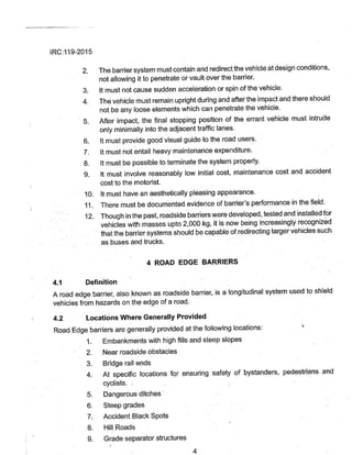 IRC:119-2015 GUIDELINES FOR TRAFFIC SAFETY BARRIERS
