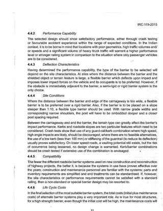 IRC:119-2015 GUIDELINES FOR TRAFFIC SAFETY BARRIERS