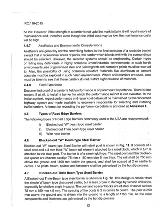 IRC:119-2015 GUIDELINES FOR TRAFFIC SAFETY BARRIERS