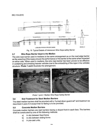 IRC:119-2015 GUIDELINES FOR TRAFFIC SAFETY BARRIERS