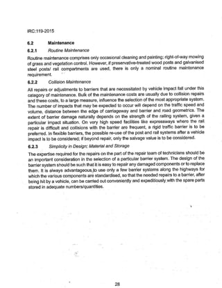 IRC:119-2015 GUIDELINES FOR TRAFFIC SAFETY BARRIERS