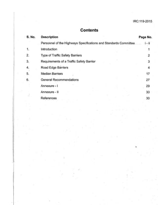 IRC:119-2015 GUIDELINES FOR TRAFFIC SAFETY BARRIERS