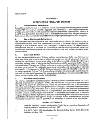 IRC:119-2015 GUIDELINES FOR TRAFFIC SAFETY BARRIERS