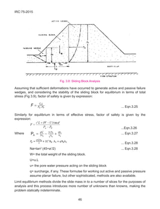 IRC:75-2015 GUIDELINES FOR THE DESIGN OF HIGH EMBANKMENTS | PDF