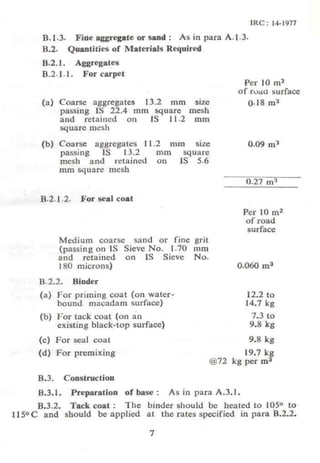 Irc 14 Irc 14 1977 bitumen and tar carpets | PDF