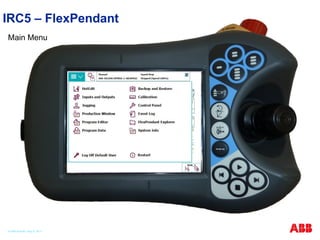 IRC5 – FlexPendant
Main Menu
© ABB Robotic May 8, 2017
 