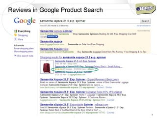 Reviews in Google Product Search 