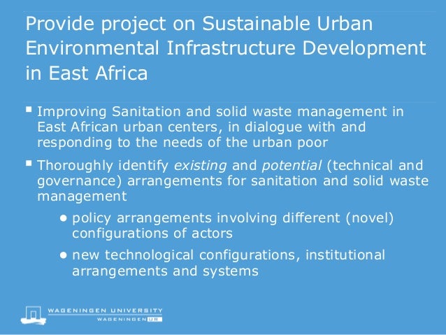 Urban Waste and Sanitation Services for Sustainable Development Harnessing Social and Technical Diversity in East Africa