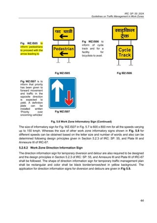 Irc Signboard Color Comprehensive Guidelines on Traffic Management in Work Zones by IRC ...