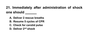 BCLS EXAM VERSION A pptx - BCLS EXAM VERSION A Pptx 23 320