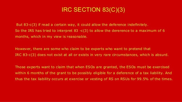 Section 83 b stock options