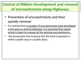 ribbon development along with highway | PPT