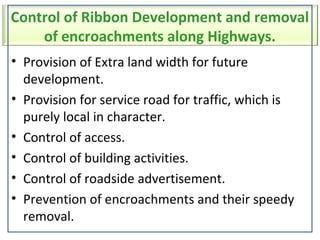 ribbon development along with highway | PPT