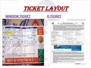 TICKET LAYOUT
WINDOW TICKET

E-TICKET

 