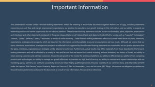 Important Information
2
This presentation includes certain “forward-looking statements" within the meaning of the Private Securities Litigation Reform Act of 1995, including statements
concerning our cash flow and margin improvement expectations, our position to execute on our growth strategy in the mid-market, and our ability to expand our
leadership position and market opportunity for our inbound platform. These forward-looking statements include, but are not limited to, plans, objectives, expectations
and intentions and other statements contained in this press release that are not historical facts and statements identified by words such as "expects," "anticipates,"
"intends," "plans," "believes," "seeks," "estimates" or words of similar meaning. These forward-looking statements reflect our current views about our plans, intentions,
expectations, strategies and prospects, which are based on the information currently available to us and on assumptions we have made. Although we believe that our
plans, intentions, expectations, strategies and prospects as reflected in or suggested by those forward-looking statements are reasonable, we can give no assurance that
the plans, intentions, expectations or strategies will be attained or achieved. Furthermore, actual results may differ materially from those described in the forward-
looking statements and will be affected by a variety of risks and factors that are beyond our control including, without limitation, our history of losses, our ability to
retain existing customers and add new customers, the continued growth of the market for an inbound platform; our ability to differentiate our platform from competing
products and technologies; our ability to manage our growth effectively to maintain our high level of service; our ability to maintain and expand relationships with our
marketing agency partners; our ability to successfully recruit and retain highly-qualified personnel; the price volatility of our common stock, and other risks set forth
under the caption "Risk Factors" in our Quarterly Report on Form 10-Q filed on November 1, 2017 and our other SEC filings. We assume no obligation to update any
forward-looking statements contained in this document as a result of new information, future events or otherwise.
 