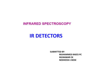 IR DETECTOR TYPES - Foreign Trade Online