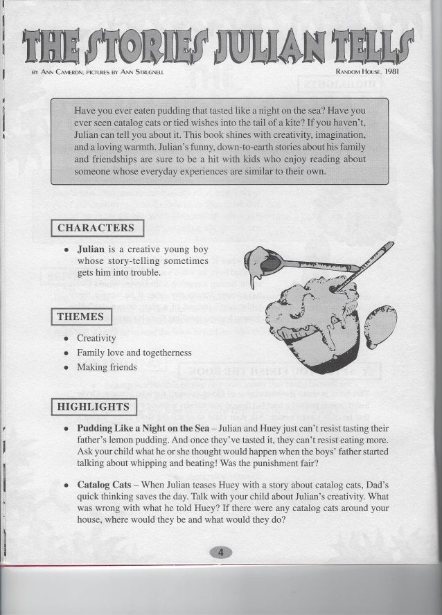 Ird Parent Activity Guide The Stories Julian Tells