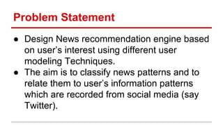News Recommendation System based on user profile | PDF