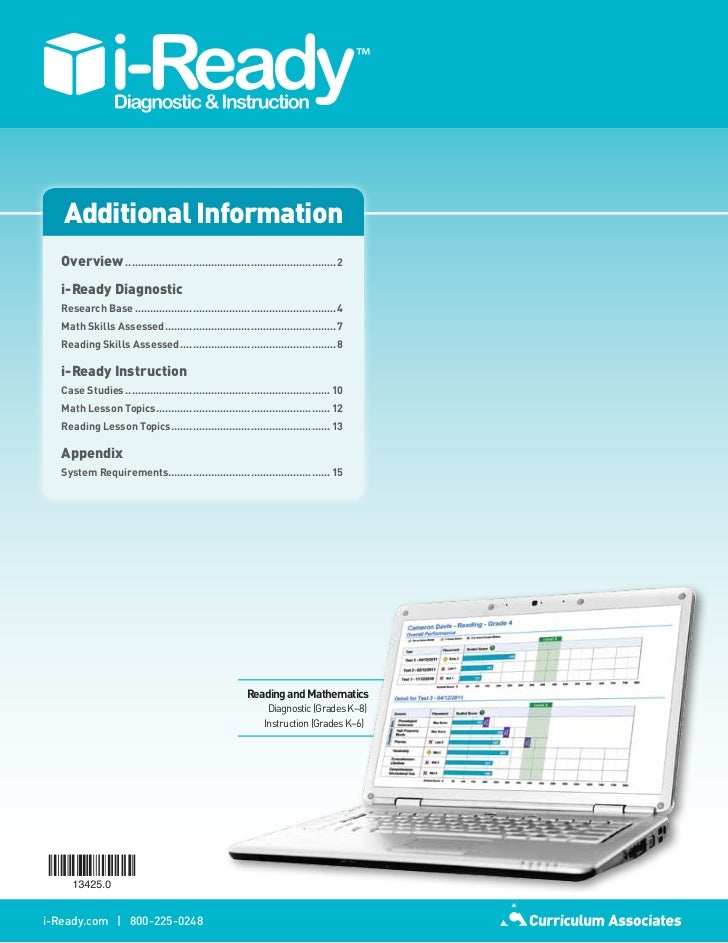 iready additional information