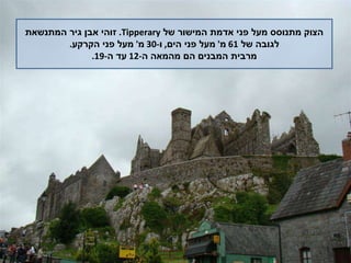 הצוק מתנוסס מעל פני אדמת המישור של  Tipperary .  זוהי אבן גיר המתנשאת לגובה של  61  מ '  מעל פני הים ,  ו -30  מ '  מעל פני הקרקע . מרבית המבנים הם מהמאה ה -12  עד ה -19. 