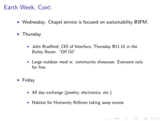 Sustainable Energy - Wave/Tidal Energy[6] 
I Uses the kinetic 
energy in the waves 
to generate 
electricity! 
I Est. 59 TWh for Irish 
peoples. 
I Several designs 
 